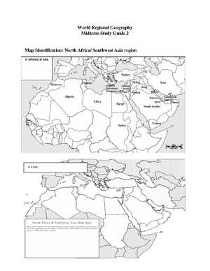 world geography midterm exam study guide answers