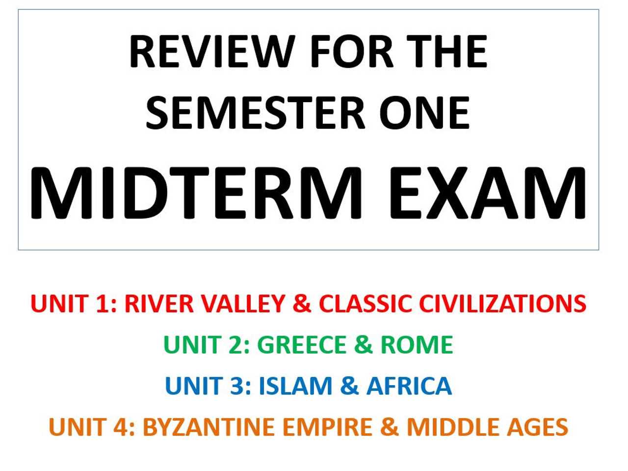 world history semester 1 final exam study guide answers