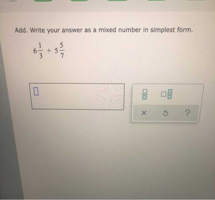 write answer in simplest form