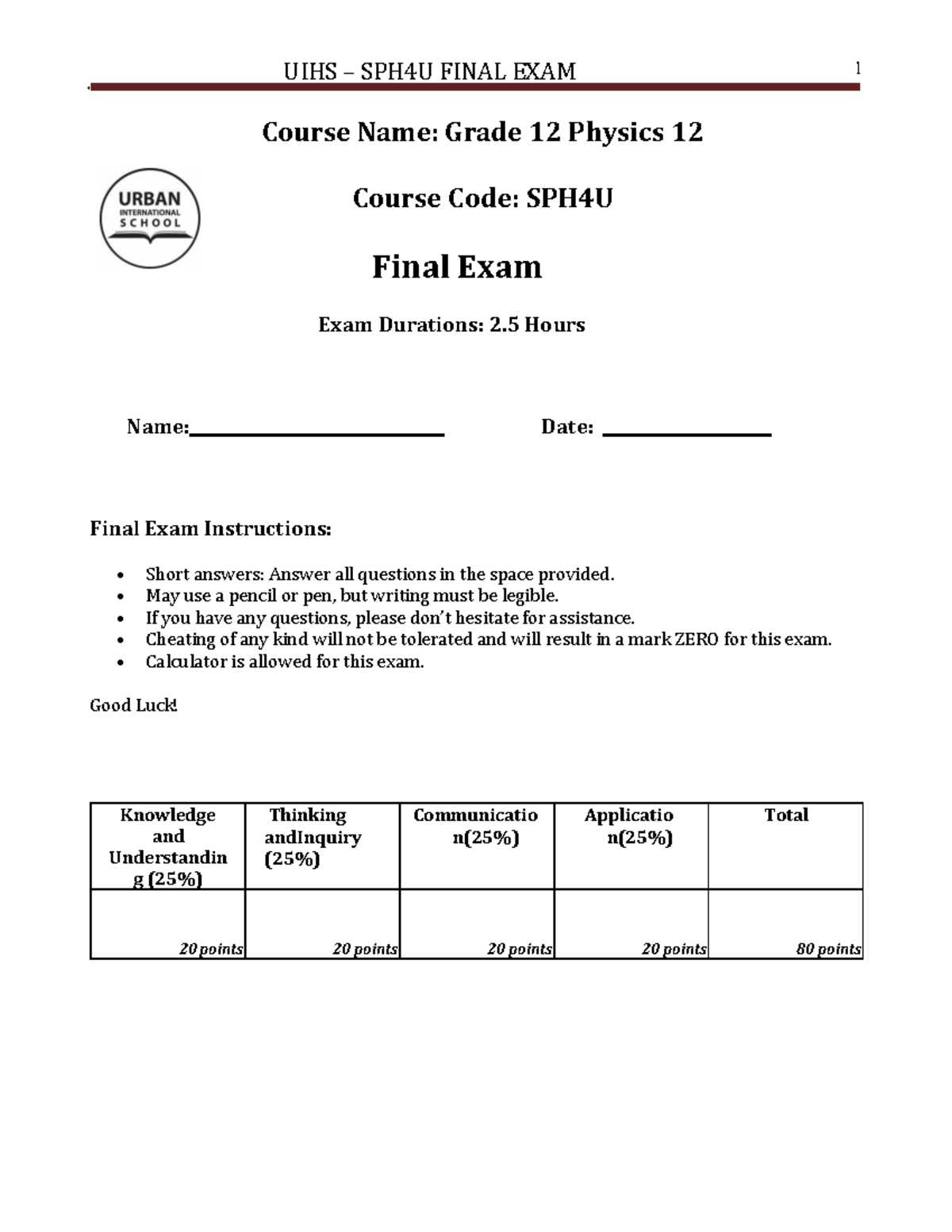 yourpace final exam answers