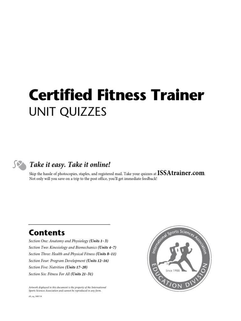 issa personal trainer final exam answers