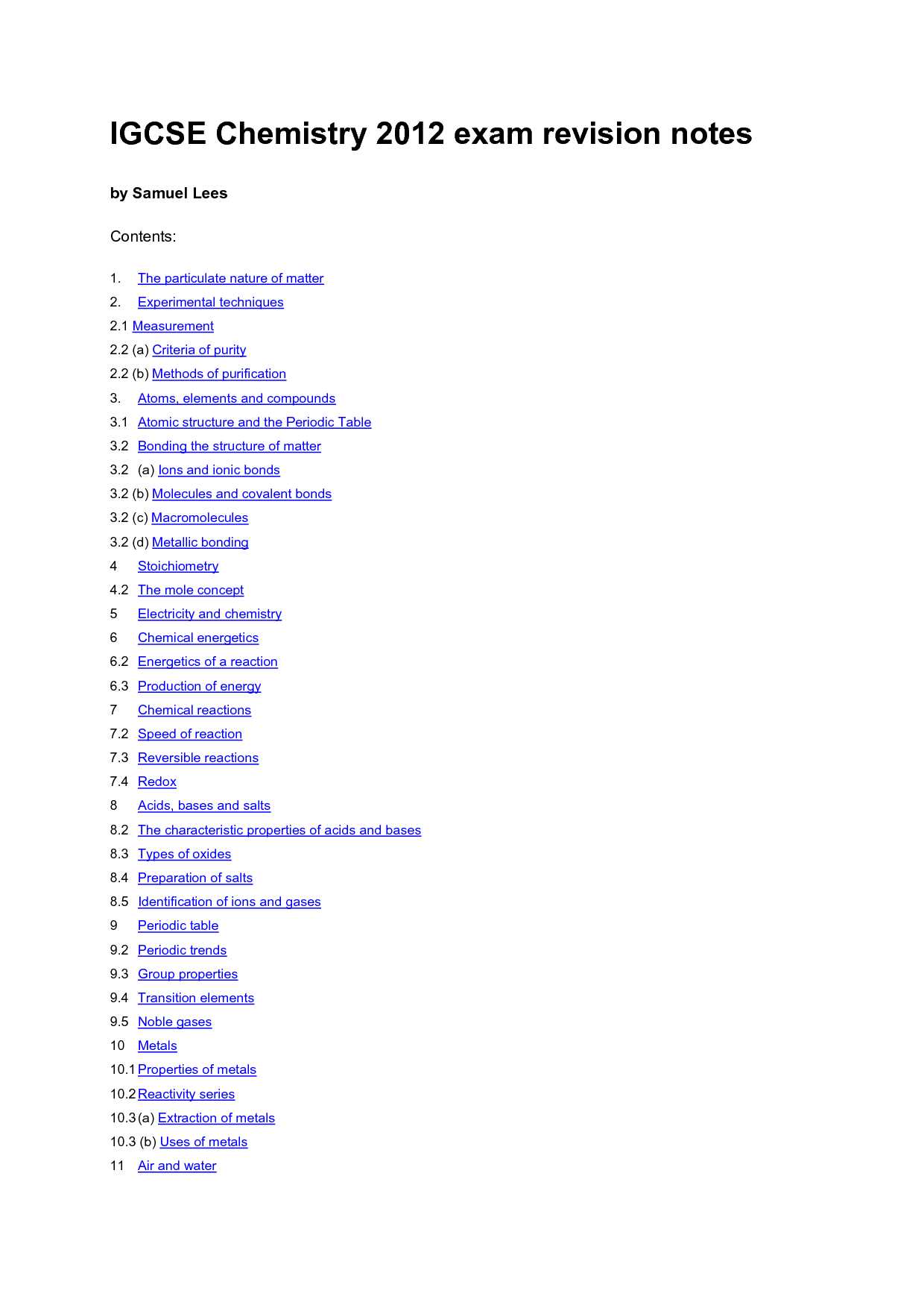 10.1 the mole a measurement of matter answers