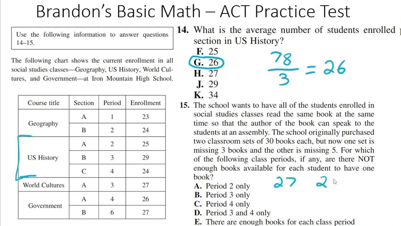 act math practice test 2 answers