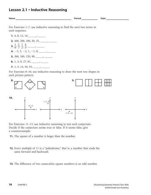 discovering geometry an investigative approach answers chapter 1