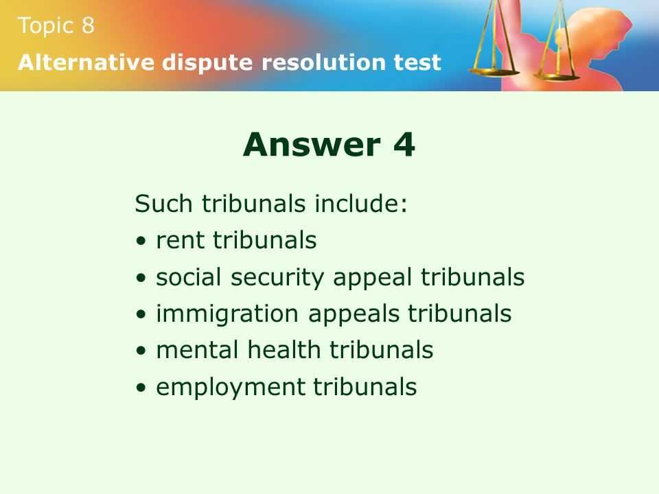 alternative dispute resolution exam questions and answers