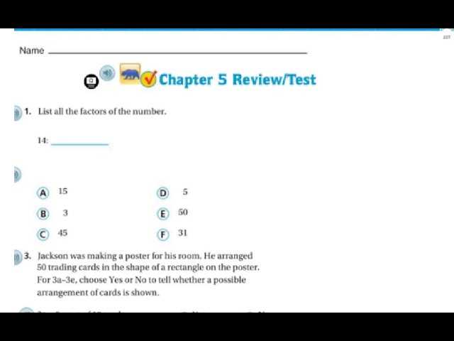 go math grade 5 chapter 4 review test answer key