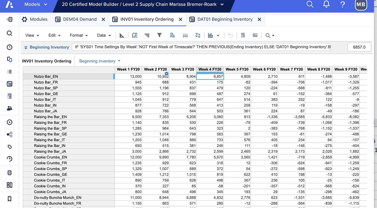 anaplan level 2 sprint 2 exam answers