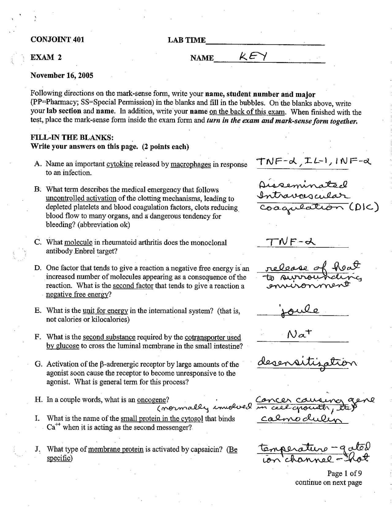 anatomy and physiology final exam questions and answers