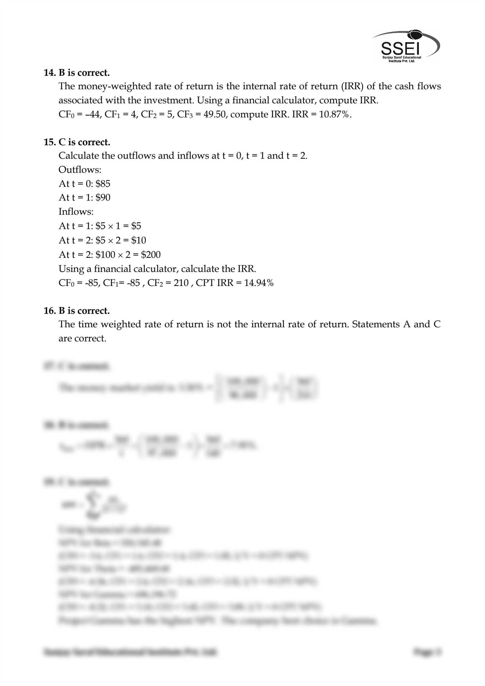 cfai mock exams