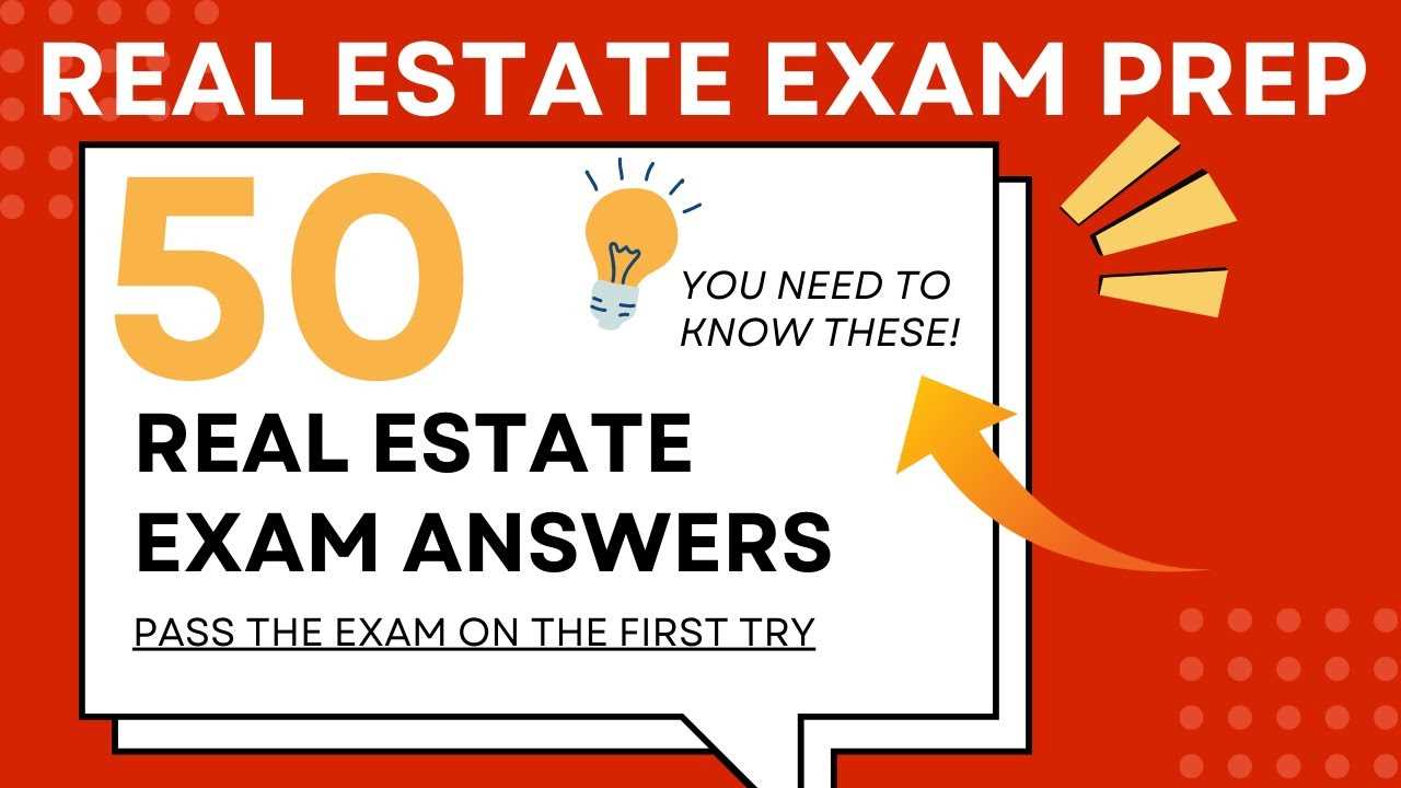 answers to real estate exam