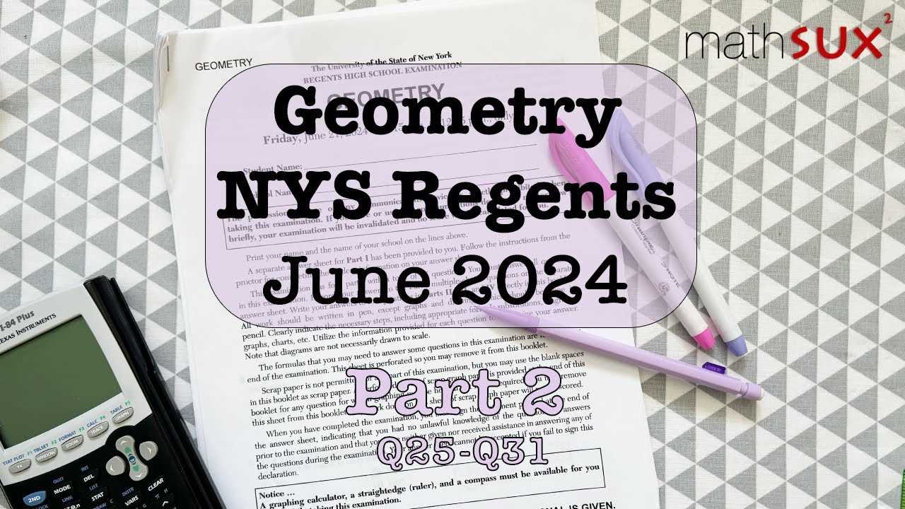 geometry august 2025 regents answers