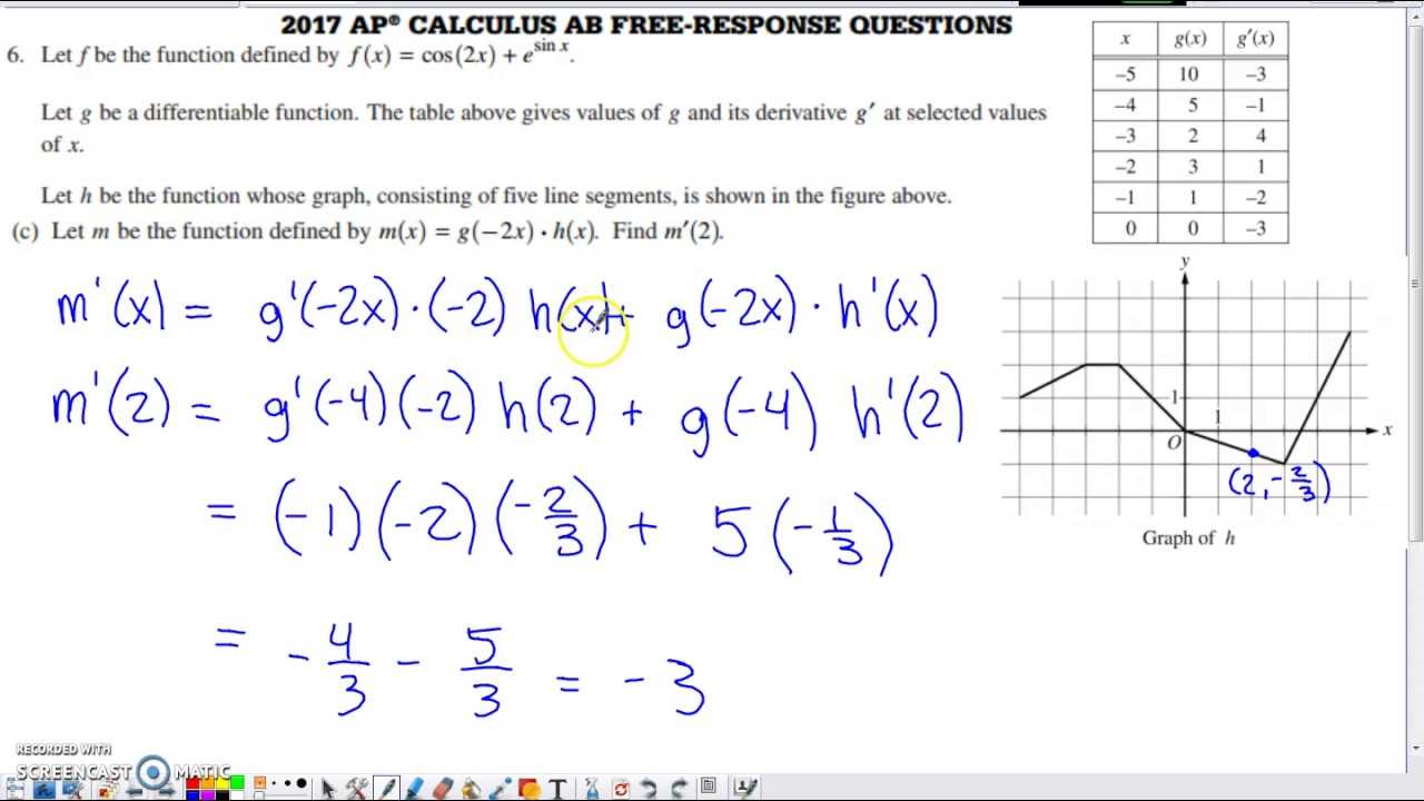 ap calculus exam answers