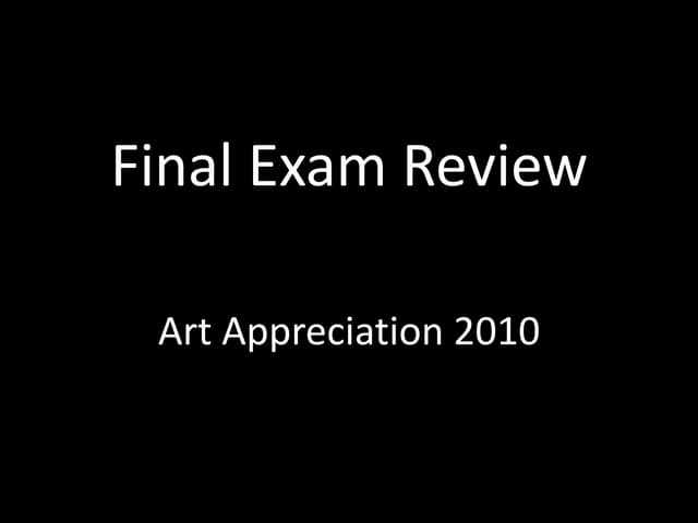 art appreciation midterm exam answers