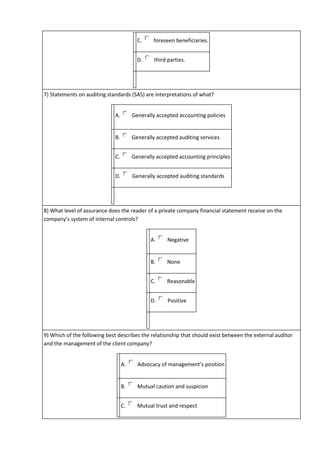 auditing final exam