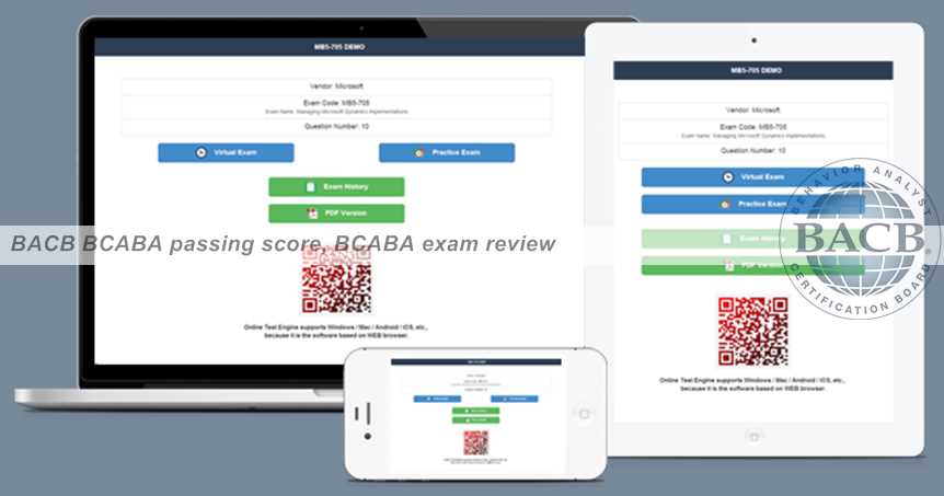 bcba exam passing score