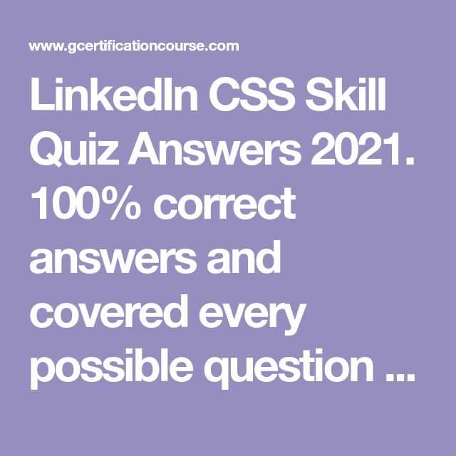 linkedin certification exam answers