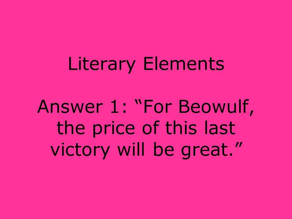 beowulf test and answers