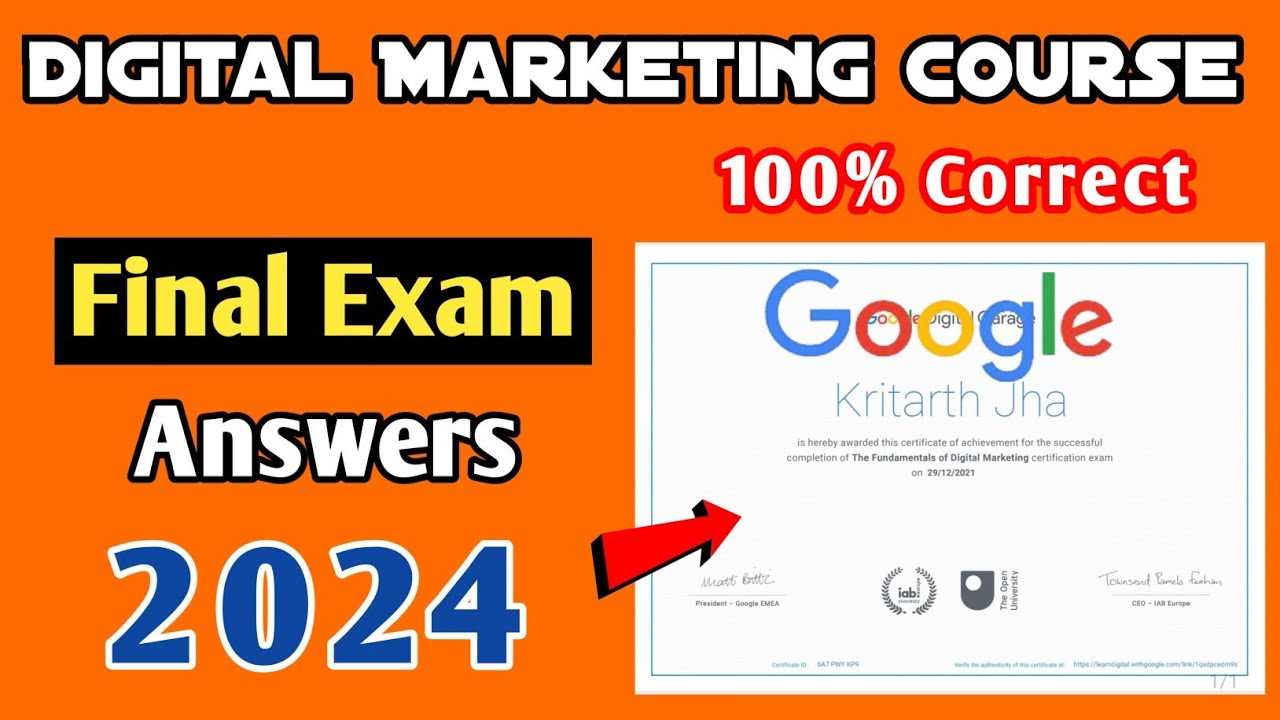 digital marketing exam answers