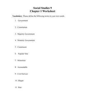 civics chapter 1 test answers