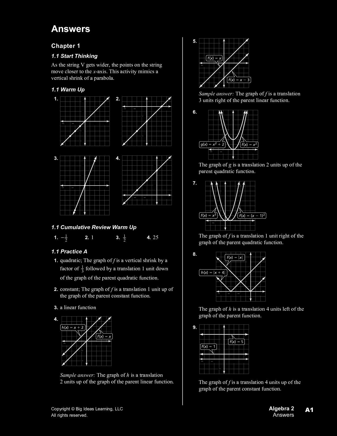 big ideas math blue book answer key