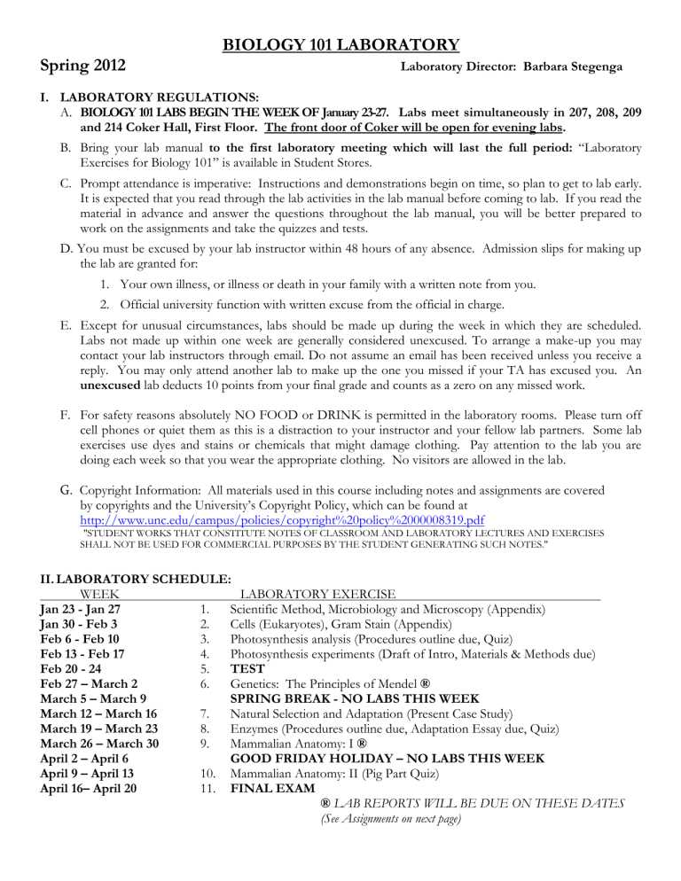 biology 101 final exam answers