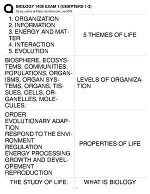 biology 1406 exam 3 answers