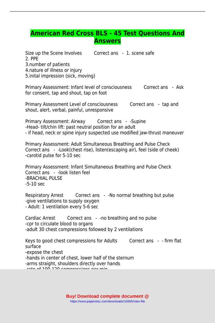 bls basic life support exam a answers 25 questions 2025