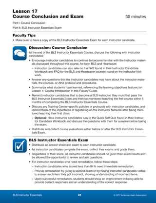 bls instructor exam answers