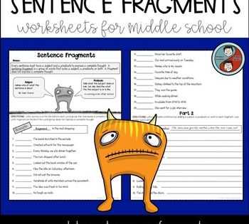 sentence fragments worksheet answers