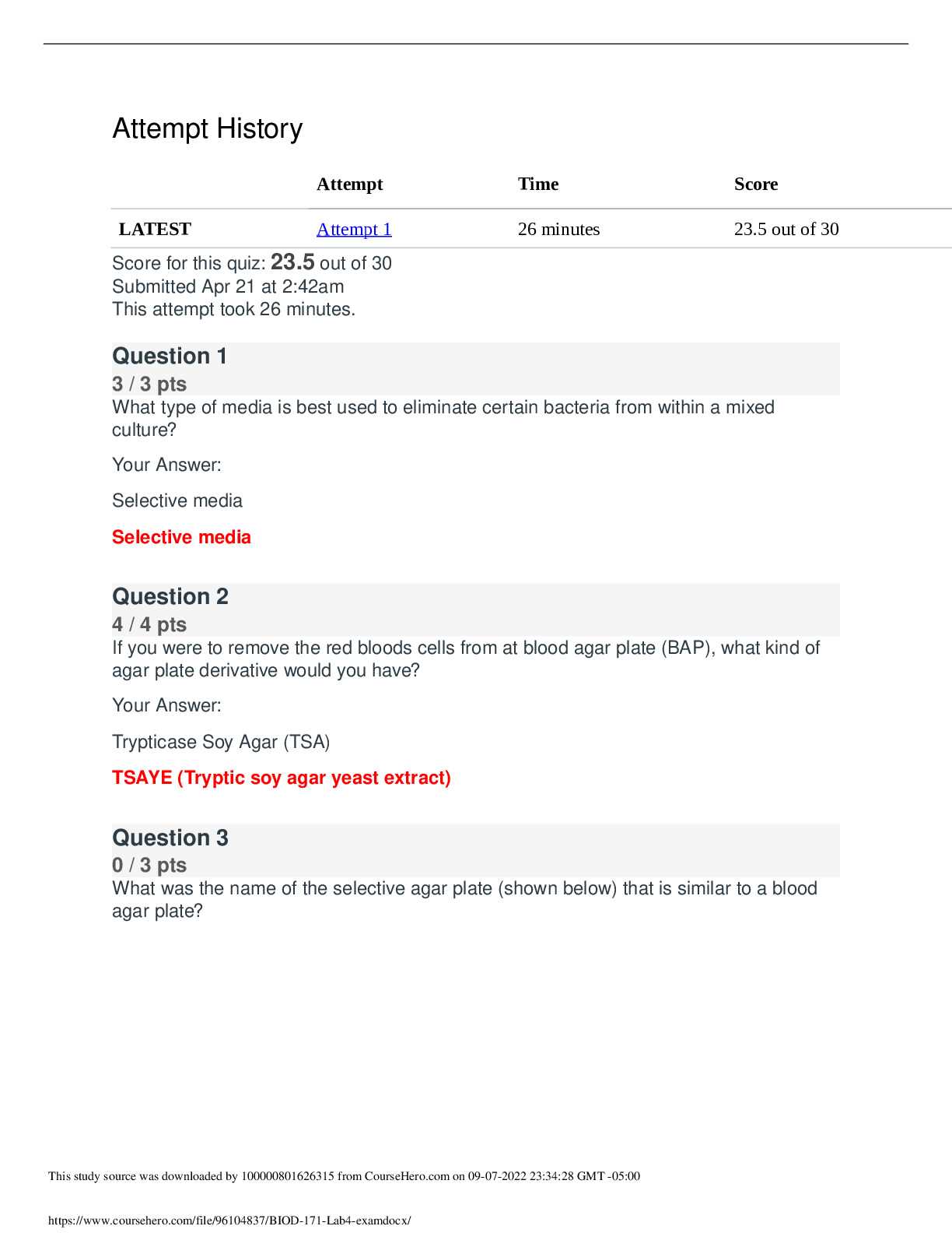 portage learning microbiology exam answers