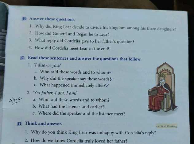 king lear questions and answers