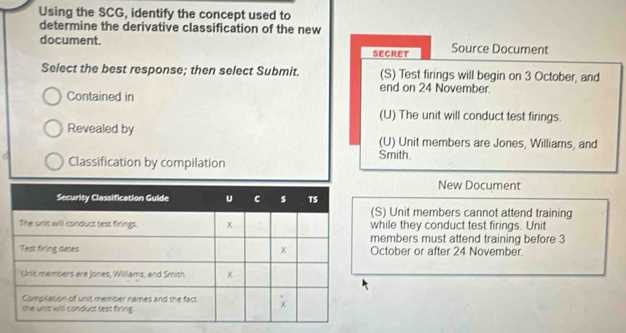 answers to derivative classification exam