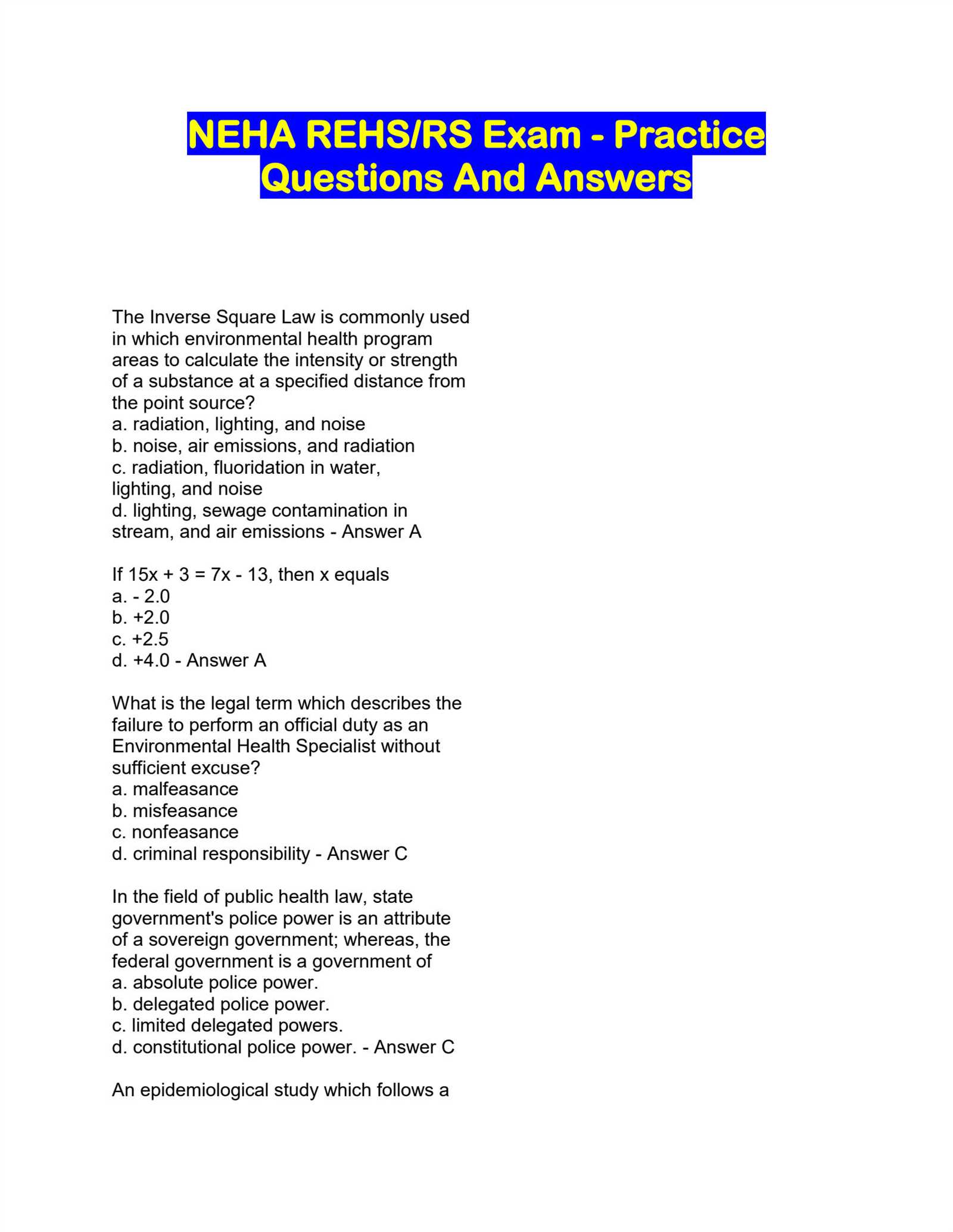 environmental law exam questions and answers