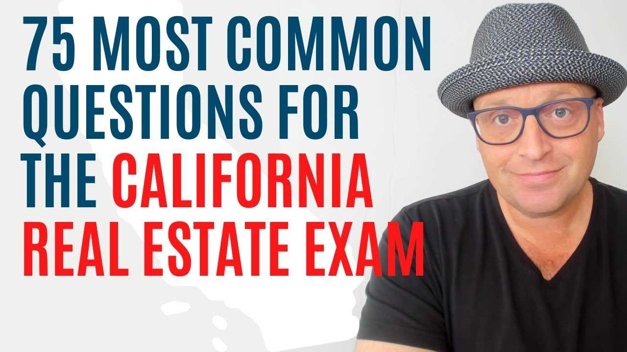 california real estate license exam questions and answers