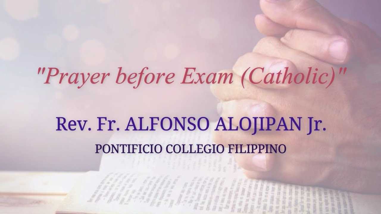 catholic prayer for exam success