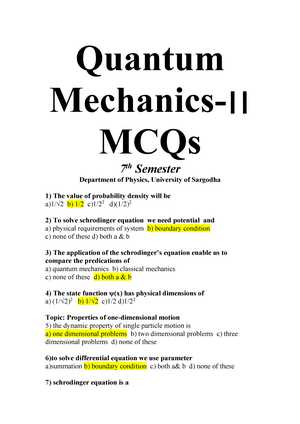 quantum mechanics 2 exam questions and answers