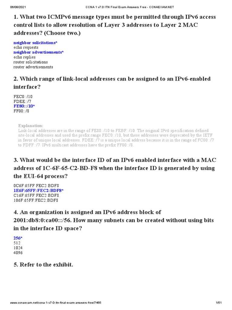 ccna 3 final exam answers