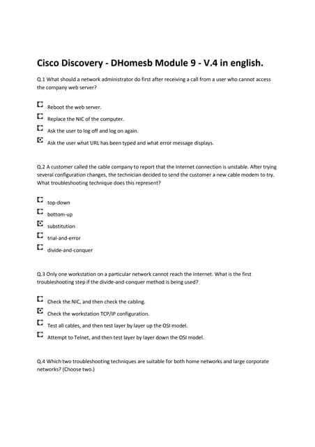 ccna chapter 6 exam answers