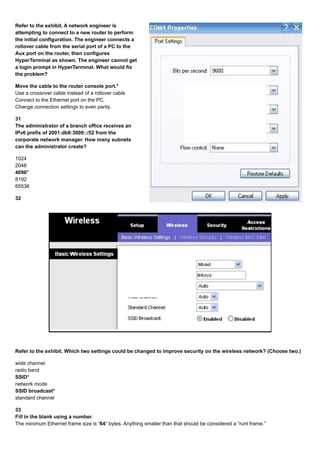 ccna practice final exam answers