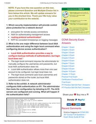 ccna practice final exam answers