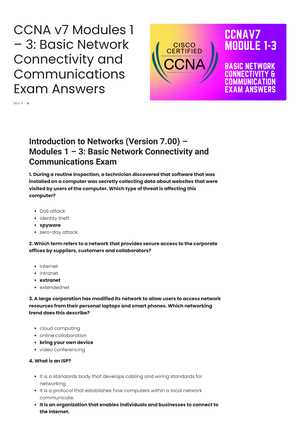 ccna practice final exam answers