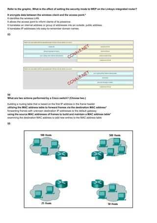 ccna practice final exam answers