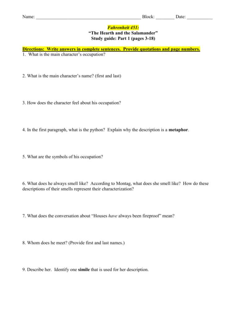 study guide questions for fahrenheit 451 answers