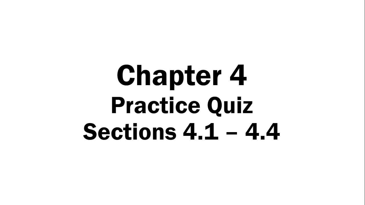 chapter 4 exam answers