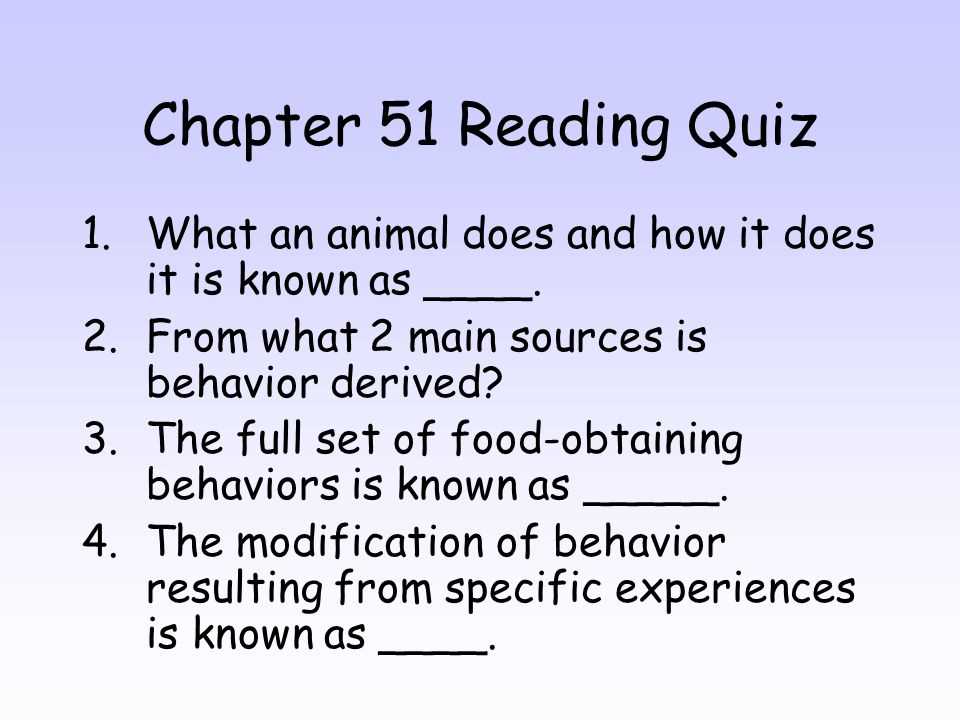 chapter 51 animal behavior answers