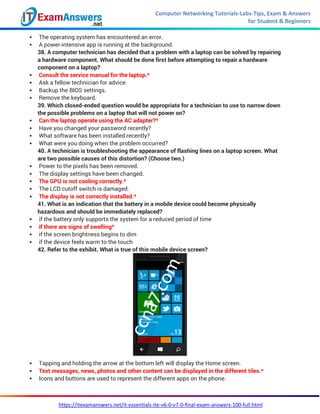 chapter 7 cisco exam answers