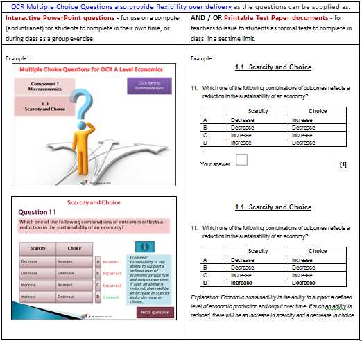 econ exam answers