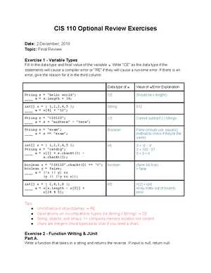 cis 110 final exam answers