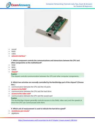 cisco it essentials chapter 1 exam answers