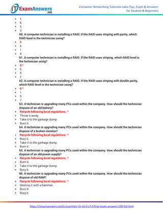 cisco it essentials practice final exam answers